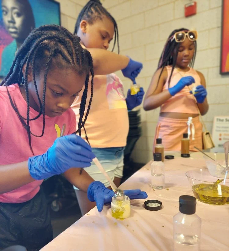 Young scientists conducting a hands-on chemistry experiment